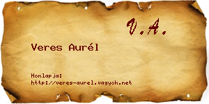 Veres Aurél névjegykártya